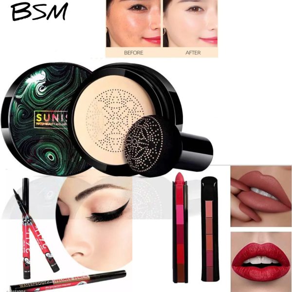 3 in 1 Makeup Deal: Sunisa Foundation, Yanqina Liner & 5-in-1 Lipstick Pen