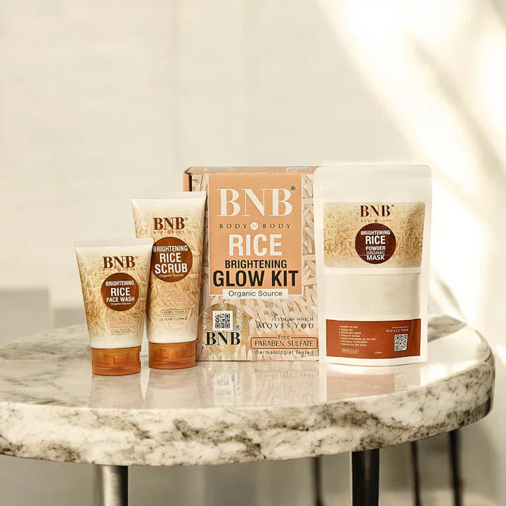 BNB Rice Extract Brightening Glow Kit 3 in 1