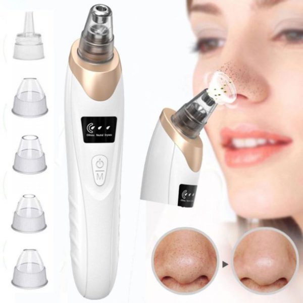 5-in-1 Electric Blackhead Remover Acne Treatment and Facial Pore Cleaner.