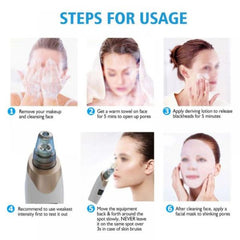 5-in-1 Electric Blackhead Remover Acne Treatment and Facial Pore Cleaner.