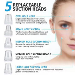 5-in-1 Electric Blackhead Remover Acne Treatment and Facial Pore Cleaner.