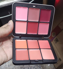 12 Colors for Lips, Cheeks, and Eyes-Secret Creamy Blush & Contour Palette