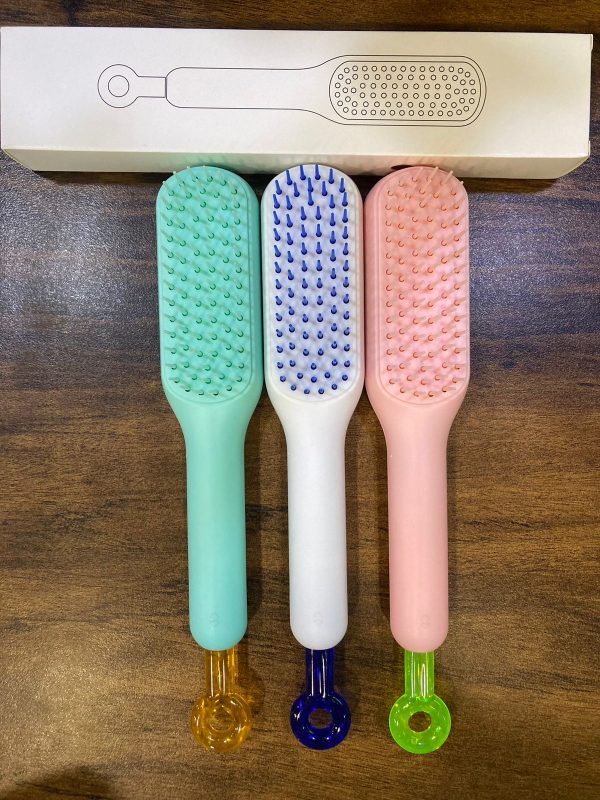 Self Cleaning Telescopic Hair Brush – Anti Static & Tangle Free